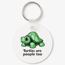 Turtles are People too keychains