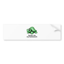 Turtles ate my Homework Bumper Stickers
