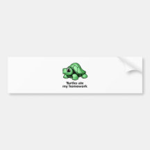 Turtles ate my Homework Bumper Stickers