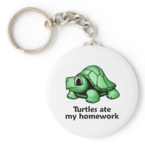 Turtles ate my Homework Keychain
