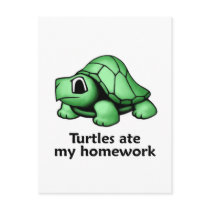 Turtles ate my Homework Postcards