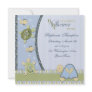 Turtles in Blue and Green Baby Shower Invitation