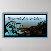 Turtles in Gulf Oil Posters