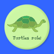 Turtles rule! magnets