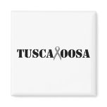 Tuscaloosa with Houndstooth Support Ribbon Fridge Magnets