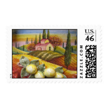 Tuscan Farm Postage Stamp