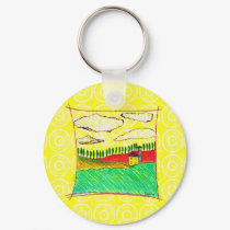 TUSCAN FARMHOUSE keychains by sageworksart TUSCAN FARMHOUSE keychains