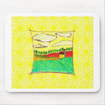 TUSCAN FARMHOUSE mousepads by sageworksart TUSCAN FARMHOUSE mousepads