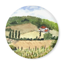 Tuscan Landscape Magnet by linfrye Tuscan Landscape Magnet