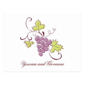 Tuscan Vineyard Save the Date postcard