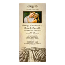 Tuscan Vintage Winery Vineyard Wedding Programs