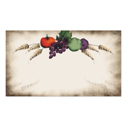 Tuscan wheat fruit cooking business card