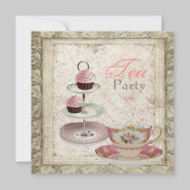 Tuscany Country Bridal Shower Tea Party Invitation invitations
