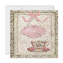 Tuscany Country Bridal Shower Tea Party Invitation