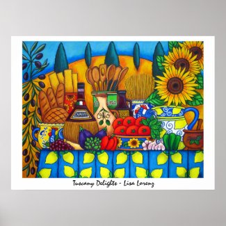 Tuscany Delights Poster by Lisa Lorenz print