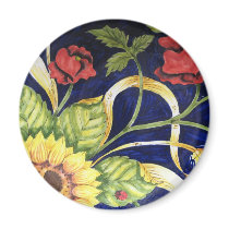 Tuscany Flowers 2 MAGNET by Kool_Chic_Designs Tuscany Flowers 2 MAGNET