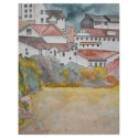 Tuscany Italy landscape watercolor painting letterhead by dereklovessheila Tuscany Italy landscape watercolor painting letterhead