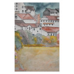 Tuscany Italy landscape watercolor painting stationery