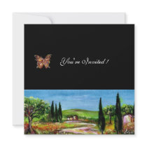 TUSCANY LANDSCAPE 5,yellow green black Custom Announcements