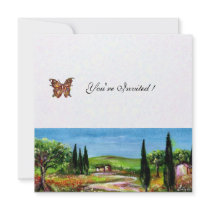 TUSCANY LANDSCAPE 5,yellow green white Custom Invitation