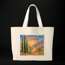 Tuscany Landscape Painting - Multi bags
