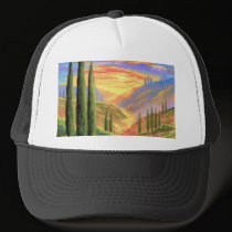Tuscany Landscape Painting - Multi hats
