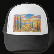 Tuscany Landscape Painting - Multi hats