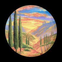 Tuscany Landscape Painting - Multi magnets