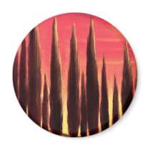 Tuscany Landscape Painting - Multi Fridge Magnet