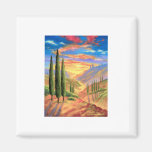 Tuscany Landscape Painting - Multi Magnets