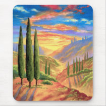 Tuscany Landscape Painting - Multi mousepads by JUDERM Tuscany Landscape Painting - Multi mousepads