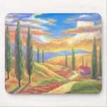 Tuscany Landscape Painting - Multi Mouse Mats