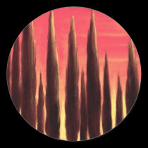 Tuscany Landscape Painting - Multi stickers