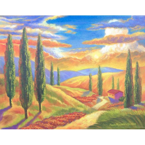 Tuscany Landscape Painting Print - Poster print