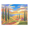 Tuscany Landscape Painting Print - Poster