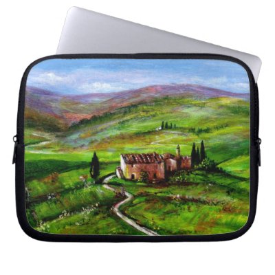 Colourful and vibrant Tuscany landscape with purplegreenbrownwhite colors