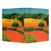 TUSCANY LANDSCAPE WITH SUNFLOWERS VINYL BINDERS