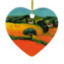 TUSCANY LANDSCAPE WITH SUNFLOWERS ORNAMENTS