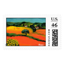 TUSCANY LANDSCAPE WITH SUNFLOWERS postage