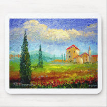 Tuscany Poppies Mouse Pads
