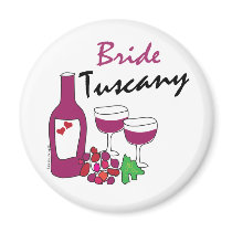 Tuscany Weddings, Bride Fridge Magnets