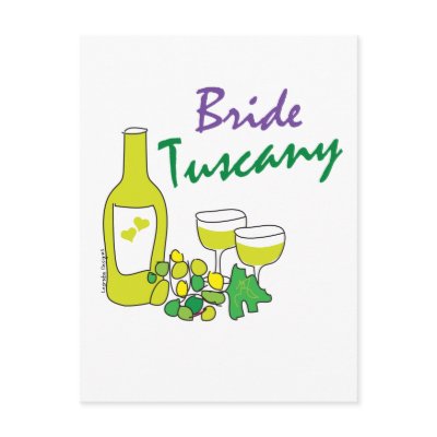 Tuscany Weddings, Bride Post Card