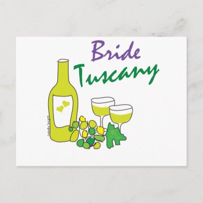 Tuscany Weddings, Bride Post Card