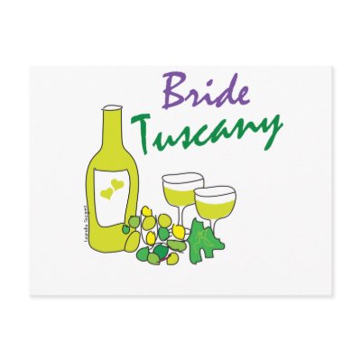 Tuscany Weddings, Bride Post Card