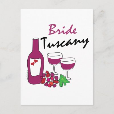 Tuscany Weddings, Bride Postcard