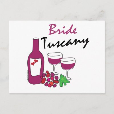 Tuscany Weddings, Bride Postcards