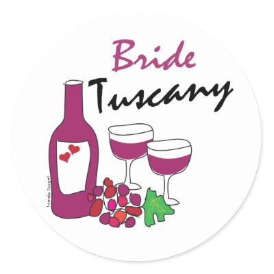 Tuscany Weddings, Bride Sticker