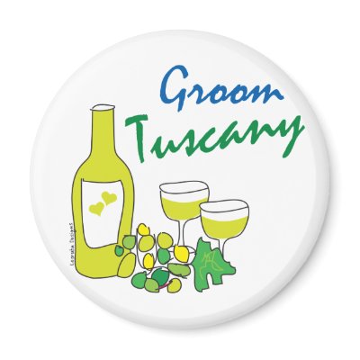 Tuscany Weddings, Groom Refrigerator Magnet