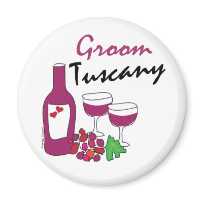 Tuscany Weddings, Groom Refrigerator Magnets
