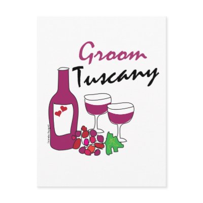 Tuscany Weddings, Groom postcards